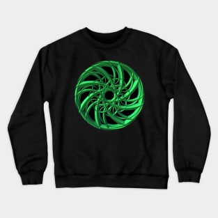 Green Spiral Mandala Crewneck Sweatshirt